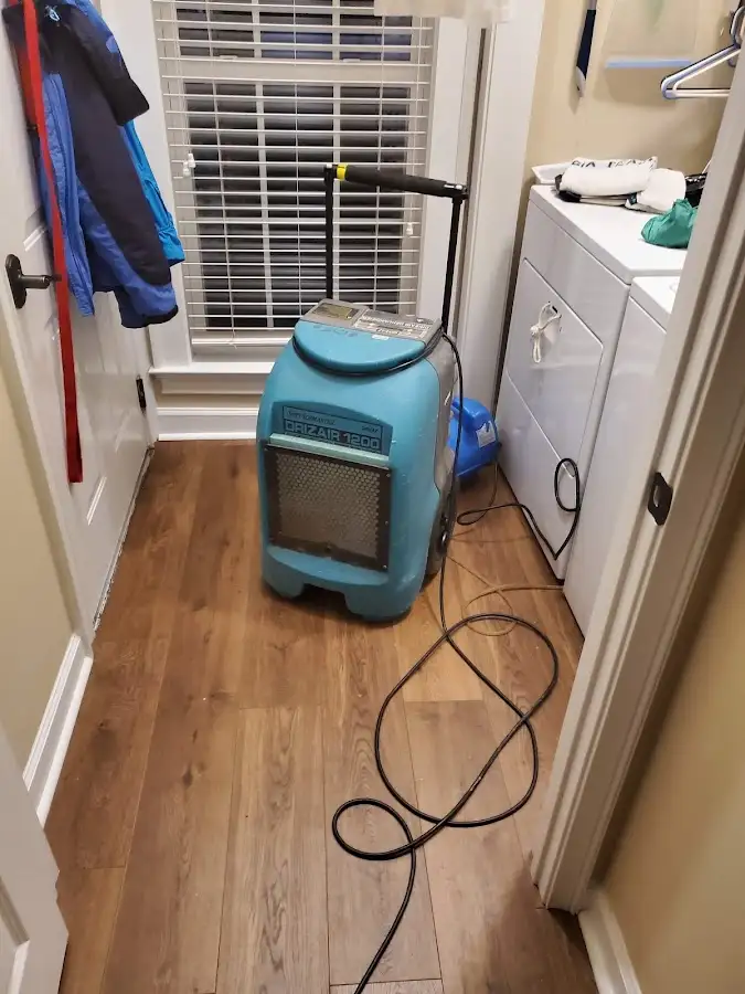 Commercial dehumidifier deployed for Flood Damage Cleanup in Massanetta Springs
